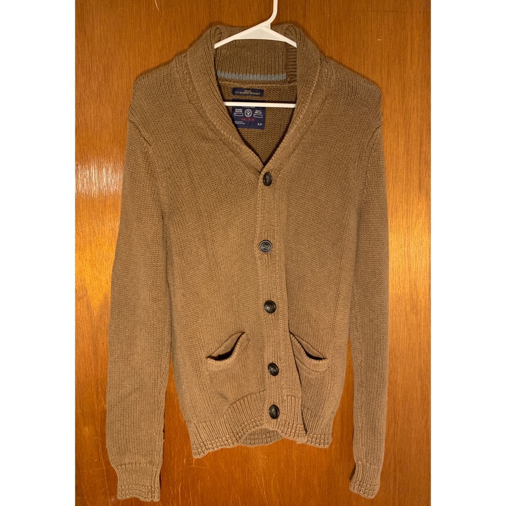 American Eagle cardigan, tan/orange/brown